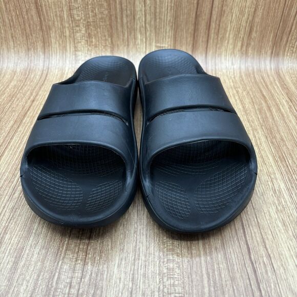 OOFOS OOahh Slide Sandals Eu 45 Black Lightweight Recovery Shoe Size Men\'s 12